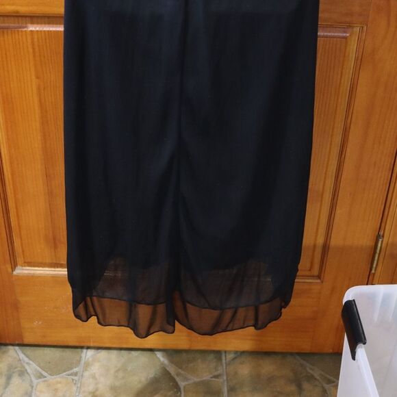 Dress Barn Y2K Black Formal Homecoming Prom Vintage Slim Dress Whimsy Goth LG - Picture 4 of 15